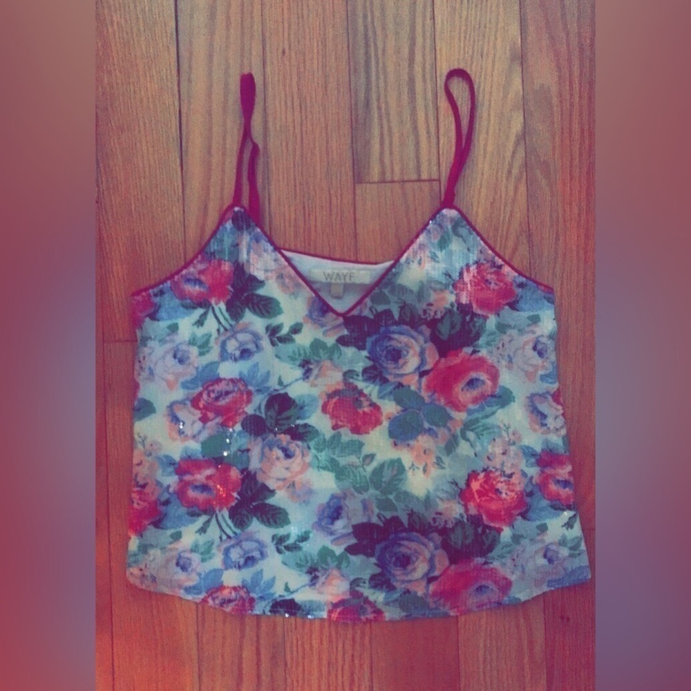 SEQUINS Floral Top
